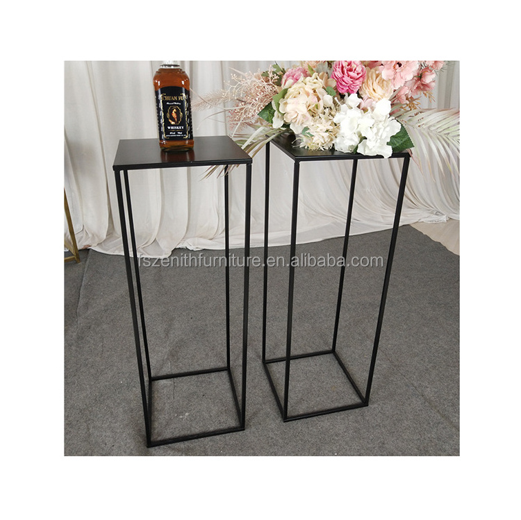 Event Rectangle Frame Centerpieces Flower Stand For Wedding Table Decoration