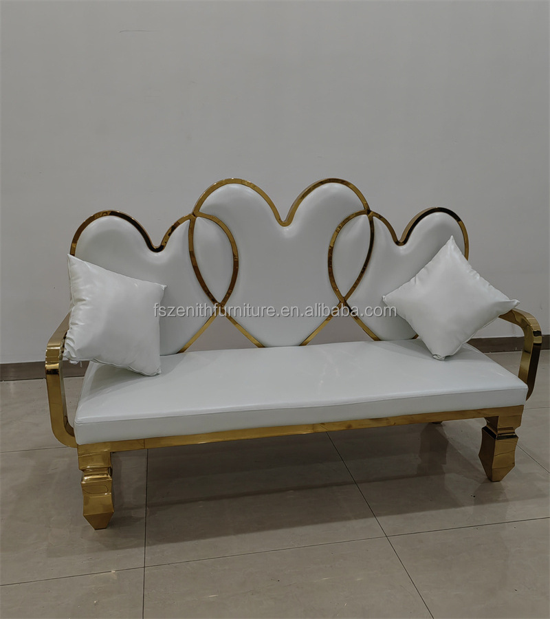 High Quality Heart Shape Furniture Sofa Bride and Groom Wedding Sofas for Wedding Decoration