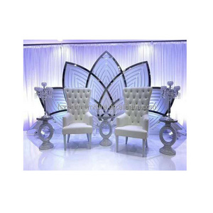 Event Stage Mandap Indian Other Wedding Decoration Background White Acrylic Party Backdrop for Sale