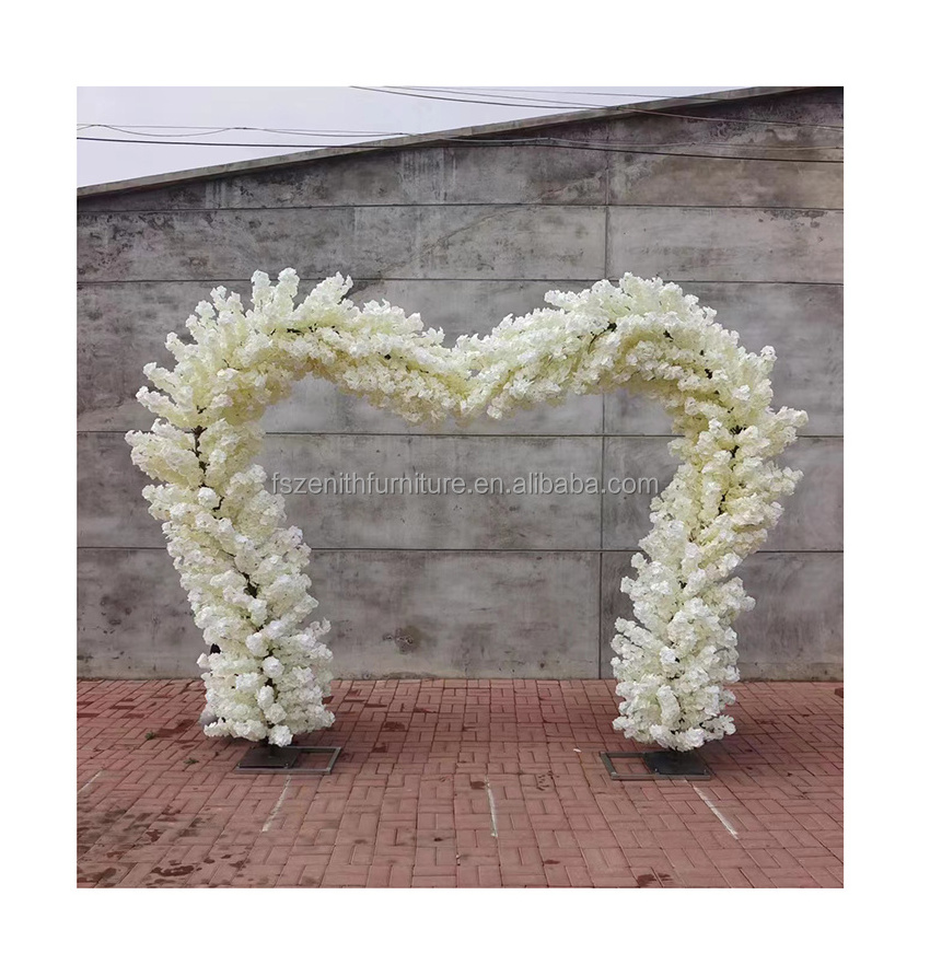 Outdoor Decor Sakura Tree Large Heart Arch Japanese Cherry Blossom Trees For Wedding Entrance