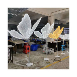 Road lead butterfly lamp large led lighted wedding butterfly decorations