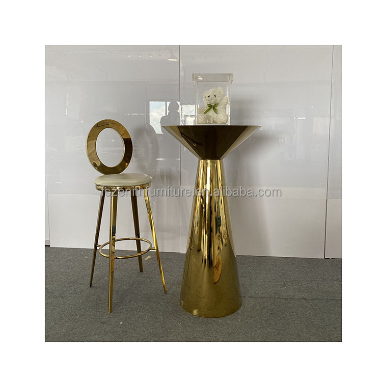 Wholesale mirror royal stainless steel high top wedding party cocktail table