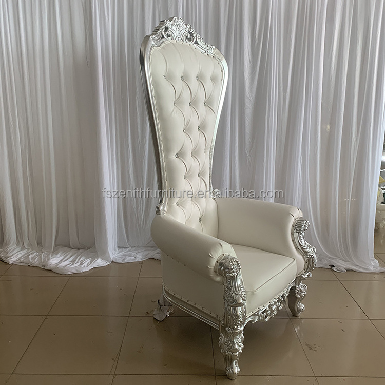 cheap high back party wedding diamond king and queen chair luxury royal pink throne chair for sale