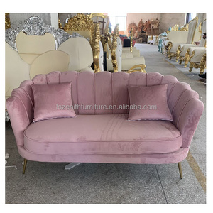 Wedding Furniture Decor Modern Design Living Room Sofas Comfort I Shape Elegant Fabric Sofa Set Furniture