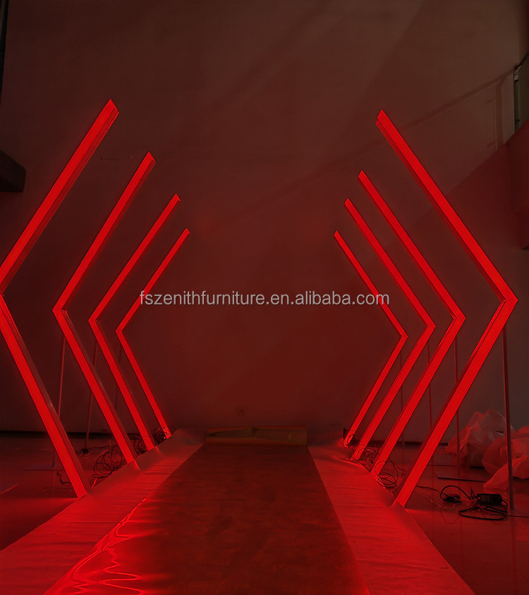 New Design Decorative LED Light Tunnel Wedding Backdrop Arch For Decoration