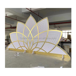 Wedding Supplies Background Decor PVC Acrylic Lotus Wedding Backdrop Wall Wedding Decoration