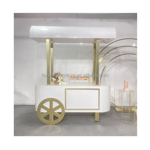 Wedding display racks champagne cart dessert bar cotton candy cart with wheels for parties