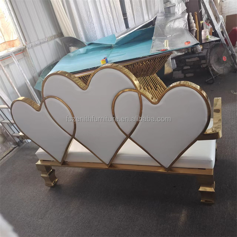 High Quality Heart Shape Furniture Sofa Bride and Groom Wedding Sofas for Wedding Decoration