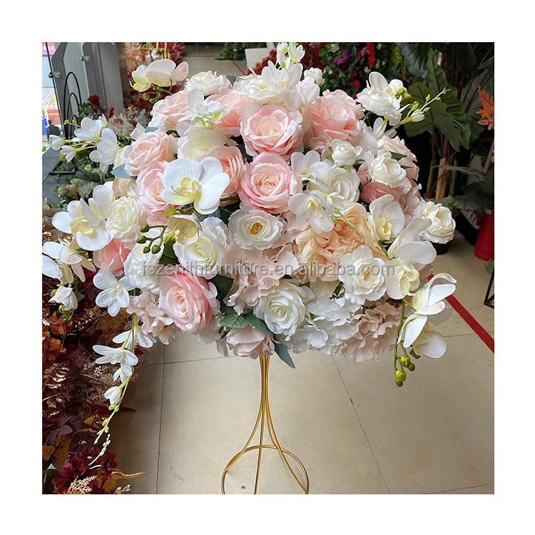 Wedding center piece decoration artificial silk kissing ball flower ball for table centerpiece