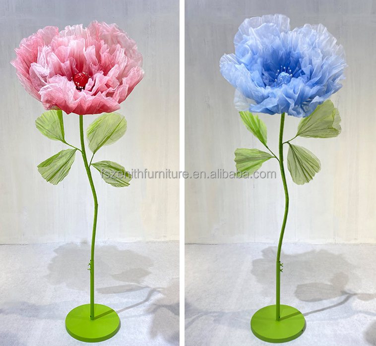 Electric Moving Flowers Decorative Silk Wholesale Centerpieces Backdrop Wed Artificial Wedding Giant Flowers Decoration