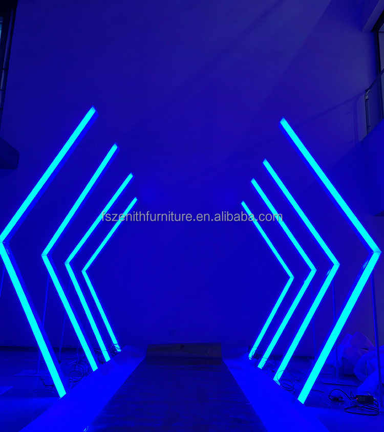 New Design Decorative LED Light Tunnel Wedding Backdrop Arch For Decoration