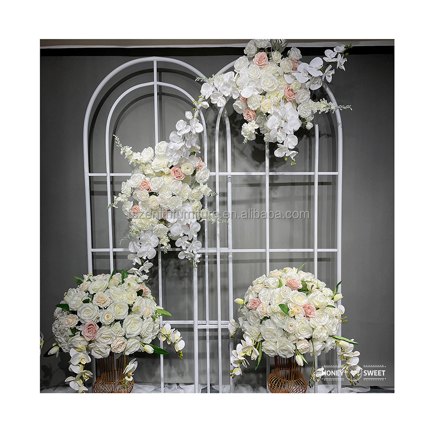 Wedding center piece decoration artificial silk kissing ball flower ball for table centerpiece