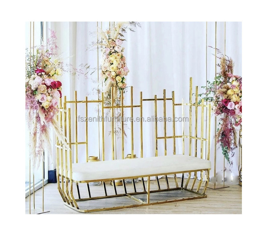 Hotel Banquet dining chair gold royal sofa queen king throne chairs luxury wedding cage chair for bride