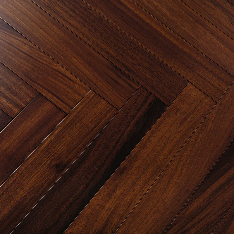 American Versailles OKAN solid wood flooring indoor waterproof Walnut color dark herringbone hardwood flooring