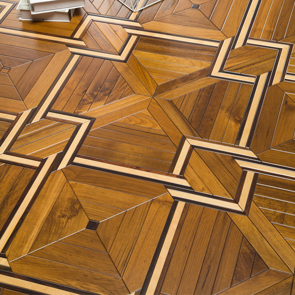 High Quality Teak Rosewood Birch Combination Indoor Engineered Wood Flooring Classical Elegance Art Parquet Flooring