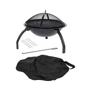 Mini Foldable Routdoor Patio Fireplace Steel Metal Modern Wood Burning Garden Outdoor Firepit Fire Pit With Lid Cooking Grill