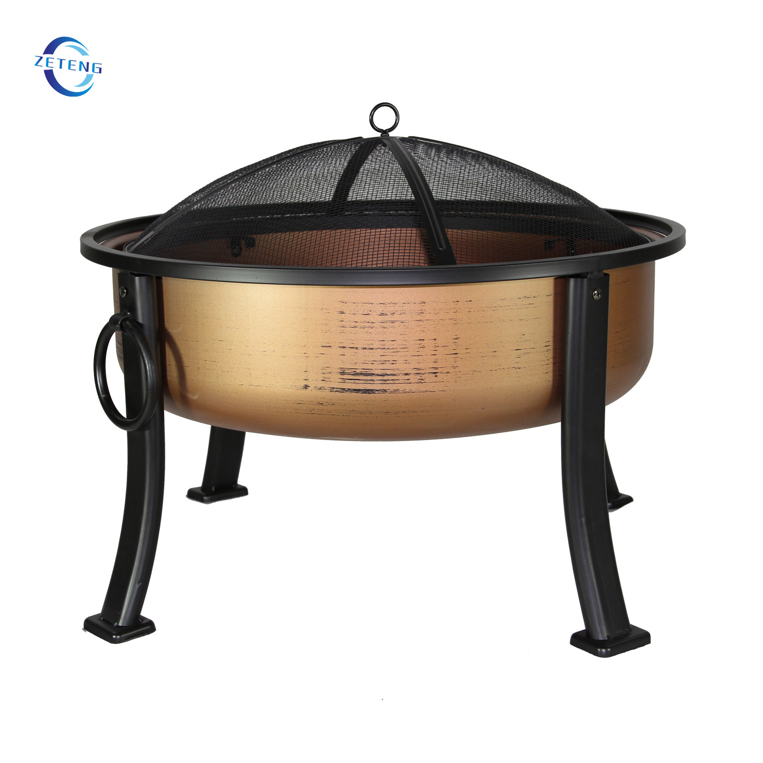 ZT 19 INCH Outdoor fire pit Patio heater indoor bowl bronze firepit