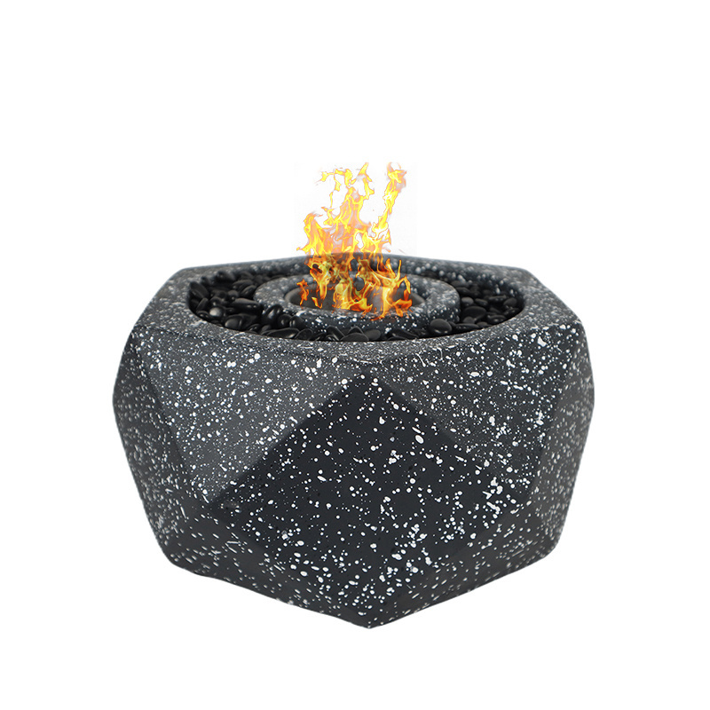 2023 Hot Backyard Decor Rubbing Alcohol Fueled Concrete Fire Bowl Tabletop Fire Pit