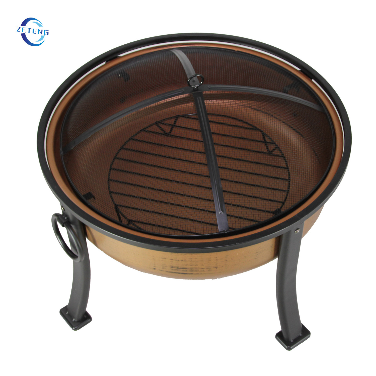 ZT 19 INCH Outdoor fire pit Patio heater indoor bowl bronze firepit