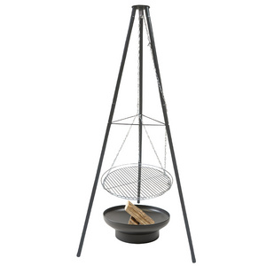 Hot sell outdoor black german fire pit swing hanging grill tripod bbq grill