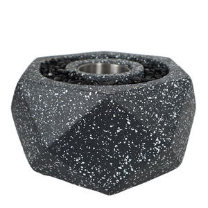 New hexagonal design bio ethanol marble effect concrete table top fireplace bowl portable cement table fire pit fire bowl