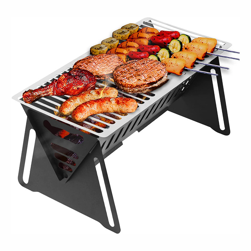 Barbecue Grill Charcoal Outdoor Portable Set Machine Steel Small Braai Stand Folding Bbq Grills