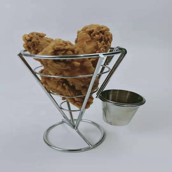 Stainless Steel Fry Basket/Bread Basket/Dessert Basket, Present Fried Food, Restaurant Table Serving