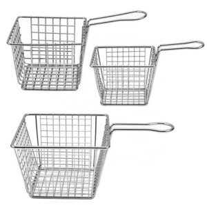 Stainless Steel Fry Basket/Bread Basket/Dessert Basket, Present Fried Food, Restaurant Table Serving