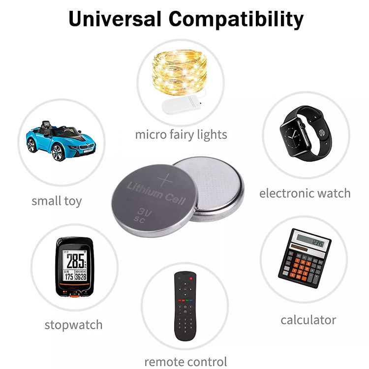 Guangzhou Led Flashlight  3V Cr1616 Cr1120 Cr1220 Powered Led Strip Primary Lithium Ion The Button Cell Batteries