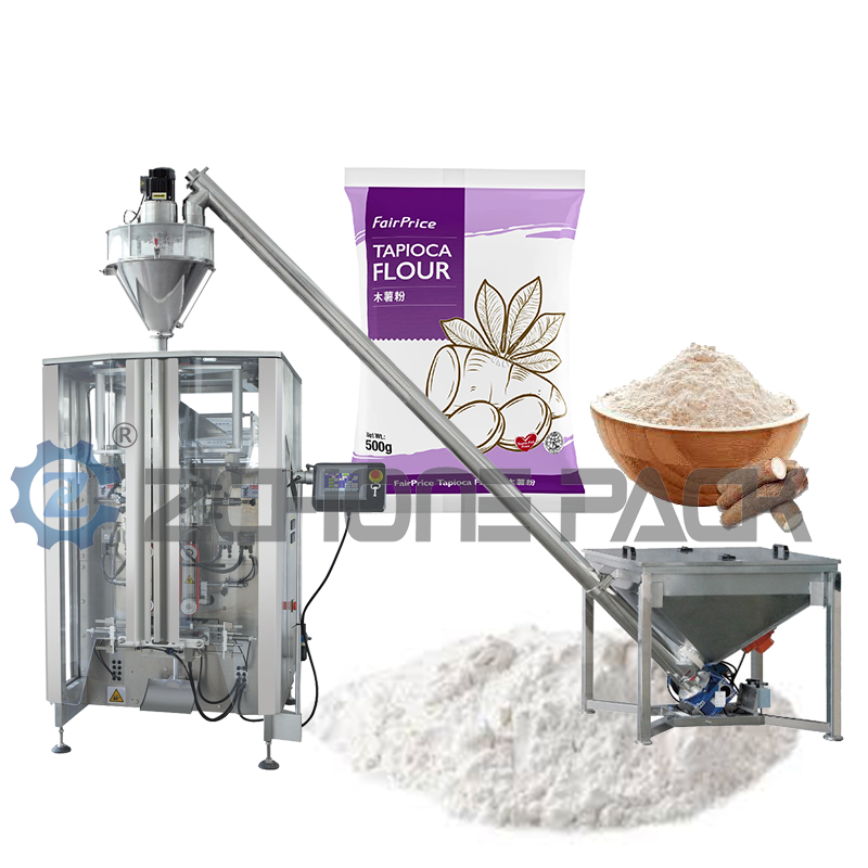 Sus 304 Fully Automatic Vertical Powder Packing Machine 1kg 2kg 5kg Bagging Cassava Wheat Flour Packaging Machine