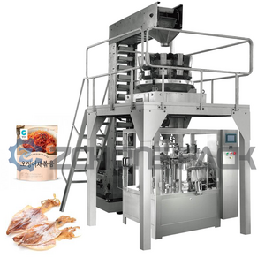 Article Twist/beef Jerky/ Nut/food Multihead Weigher Doypack Granule Packing Machine Sealing Machines Plastic Packaging 880 1300