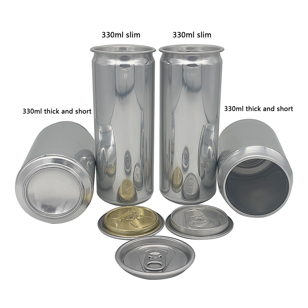 China packaging cans manufacturers empty aluminum 330ml soda juice sealed easy-open lid aluminum can supplier