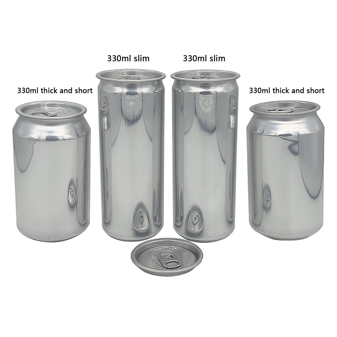 China packaging cans manufacturers empty aluminum 330ml soda juice sealed easy-open lid aluminum can supplier