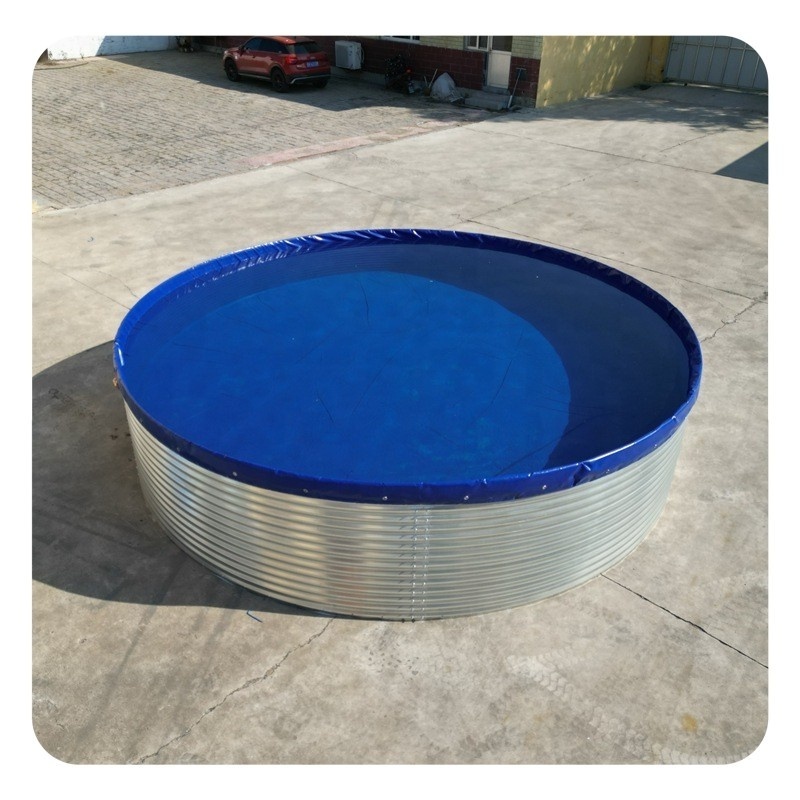 Customized RAS System Flexible Portable Biofloc PVC Tarpaulin Waterproof Canvas Fish Farming Tank Aquaculture Fish Pond for sale