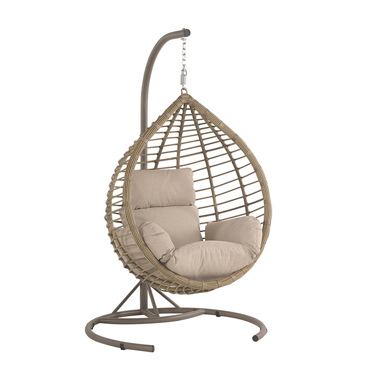 Hot Sell Outdoor Furniture Hanging Rattan Egg Chair Leisure Wicker Patio Swing Chairs Modern Living Room Sofa European Style