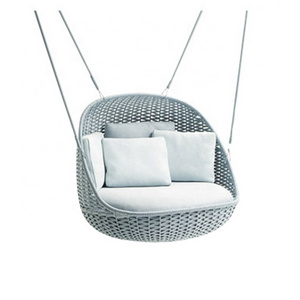 Hammock Chair Macrame Swing Patio Swings Hanging Cotton Rope Hammock Patio Swings Hanging Chair for Indoor and Outdoor Use