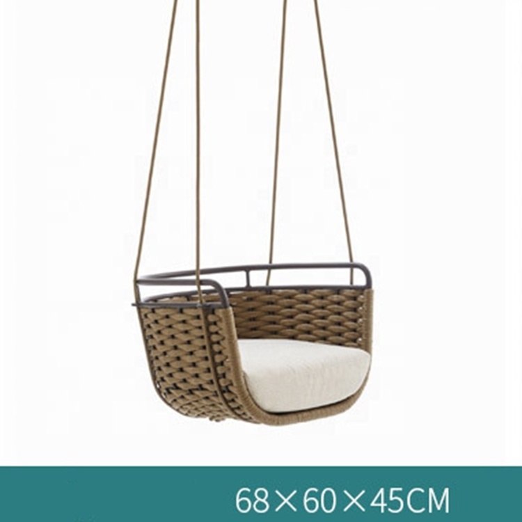 Hammock Chair Macrame Swing Patio Swings Hanging Cotton Rope Hammock Patio Swings Hanging Chair for Indoor and Outdoor Use