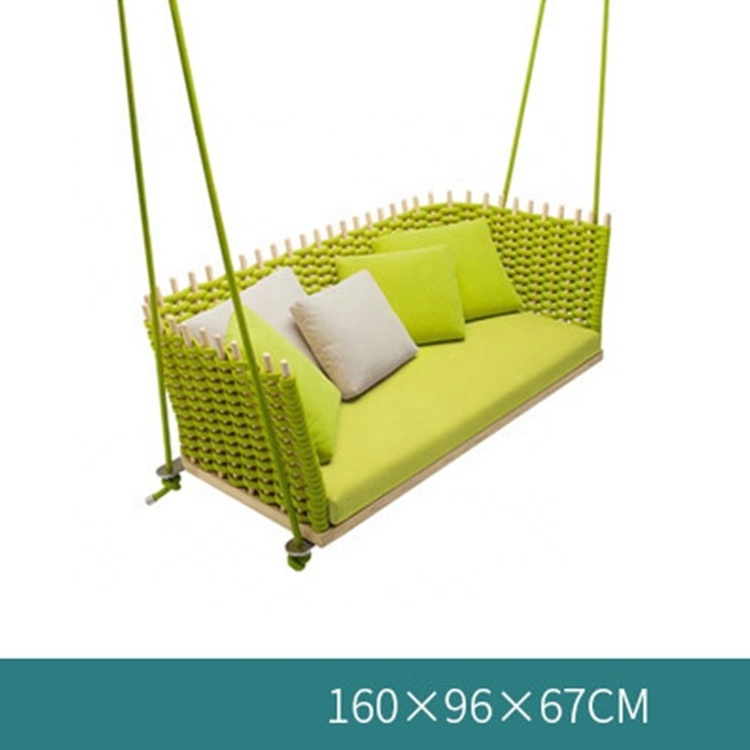 Hammock Chair Macrame Swing Patio Swings Hanging Cotton Rope Hammock Patio Swings Hanging Chair for Indoor and Outdoor Use