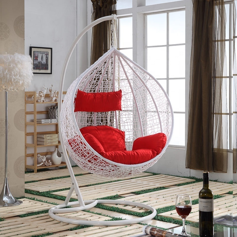 Rattan Cane Furniture Metal Egg Hanging Swing Chair Rattan Swing Egg Chair Rattan Cane Furniture