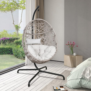 Rattan Cane Furniture Metal Egg Hanging Swing Chair Rattan Swing Egg Chair Rattan Cane Furniture