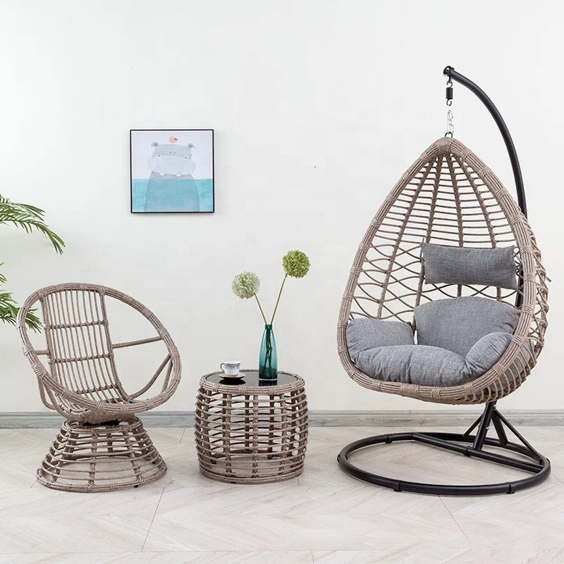 Swing Garden Outdoor Set Luxury Kids Parts Furniture Bed Canopy Egg Wrought Iron Rattan Wicker Swing Chair