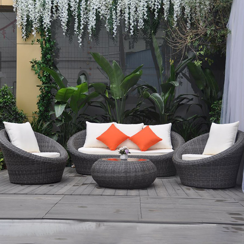 Hot Sell Outdoor Cheap Price Modern Luxury Custom Size  Garden Furniture Sofa Set Rattan Wicker Sofas