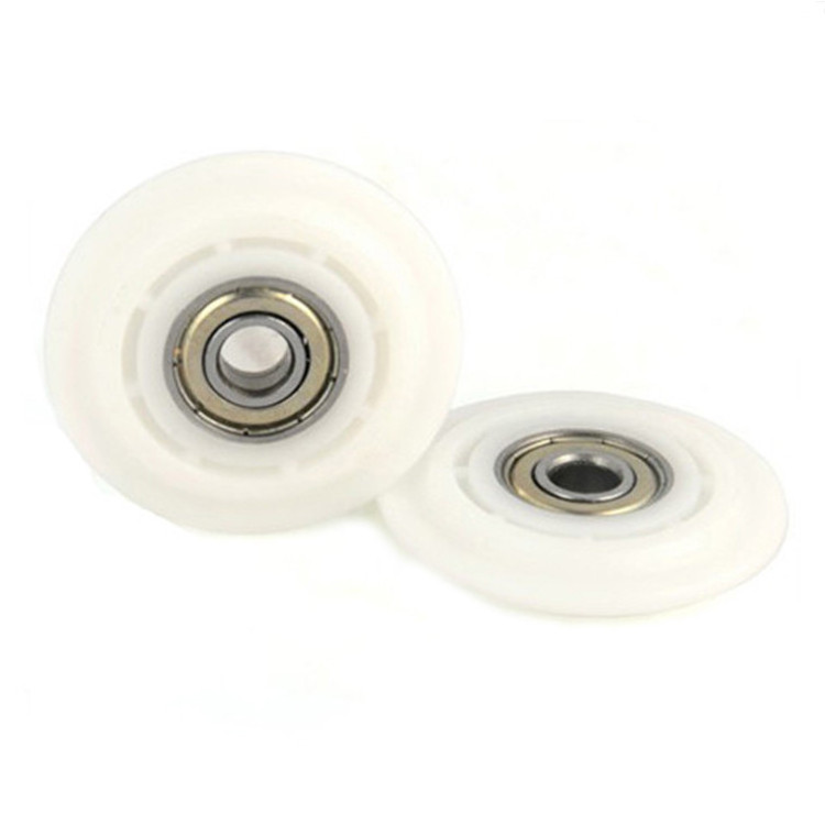 Cheap 608zz bearing pulley wheel small U groove nylon furniture wheel sliding furniture wheel