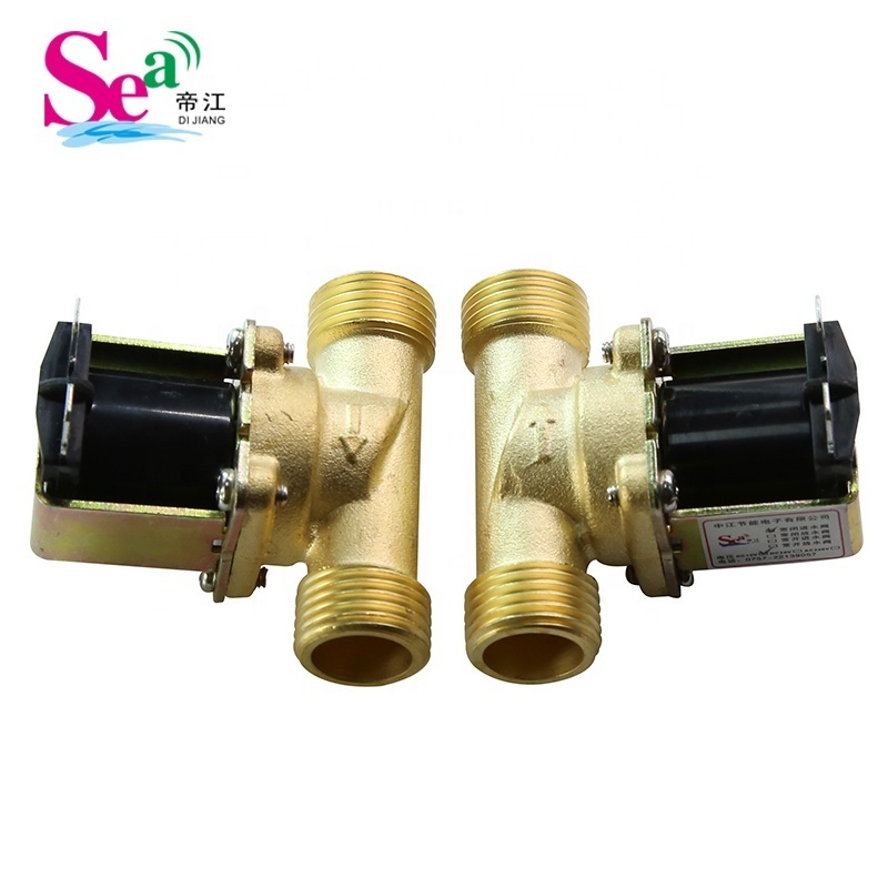 SEA Water Inlet Valve Brass Copper DC12V/24V Normally Closed Washing Machine Parts Solenoid Valve DN15 1/2'' Inch FPDJ-11