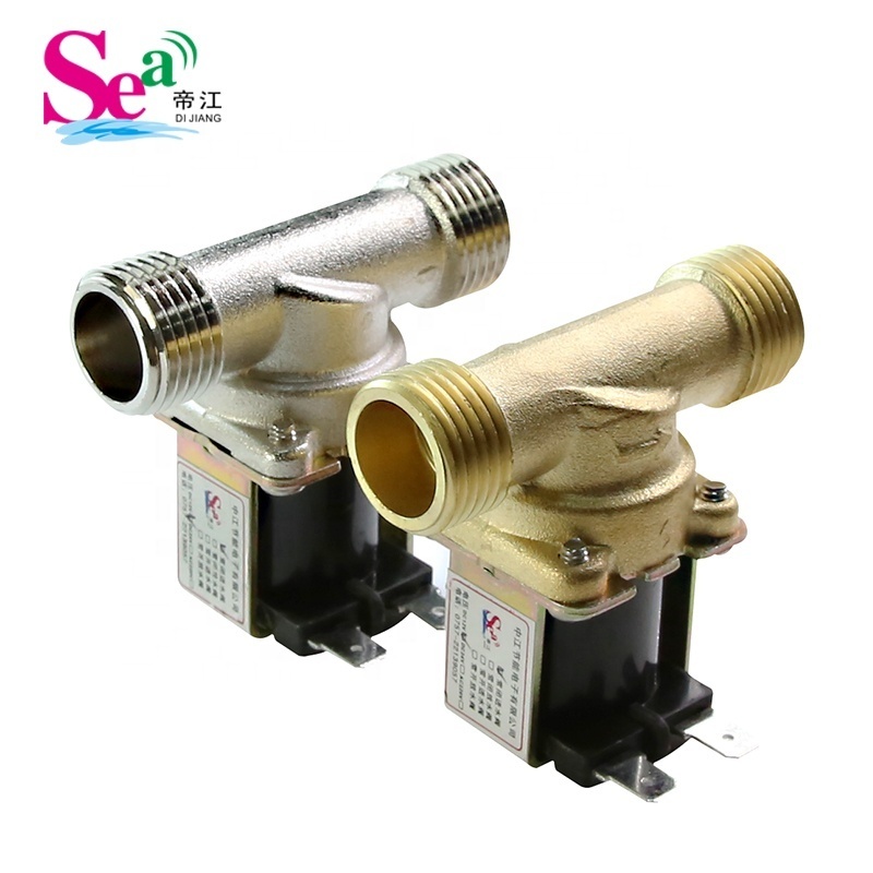 SEA Water Inlet Valve Brass Copper DC12V/24V Normally Closed Washing Machine Parts Solenoid Valve DN15 1/2'' Inch FPDJ-11