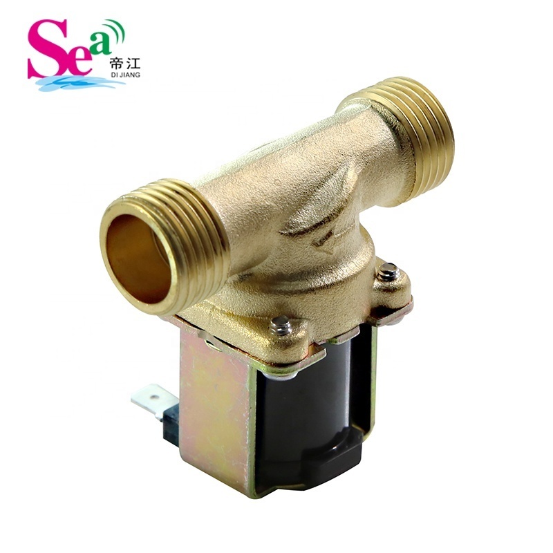 SEA Water Inlet Valve Brass Copper DC12V/24V Normally Closed Washing Machine Parts Solenoid Valve DN15 1/2'' Inch FPDJ-11