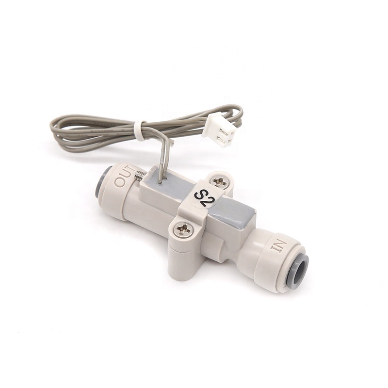 DIJIANG Plastic 1/4'' Water Flow Switch Normally Open Type Magnetic Reed Switch 0-110VDC/0.5A Liquids Sensor Flow Rate 300ml/min