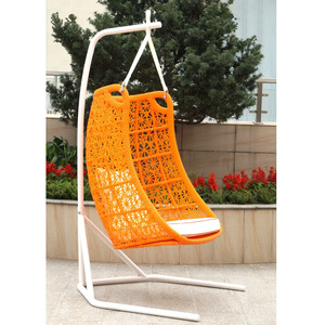 Modern Outdoor Patio Hanging Rattan Swing Chair Egg Chair Outdoor Hammock with Metal Stand