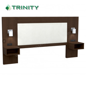 Customized Melamine King Size Hampton Inn Wall Panel Headboard for Hotel Bedroom Furniture Set