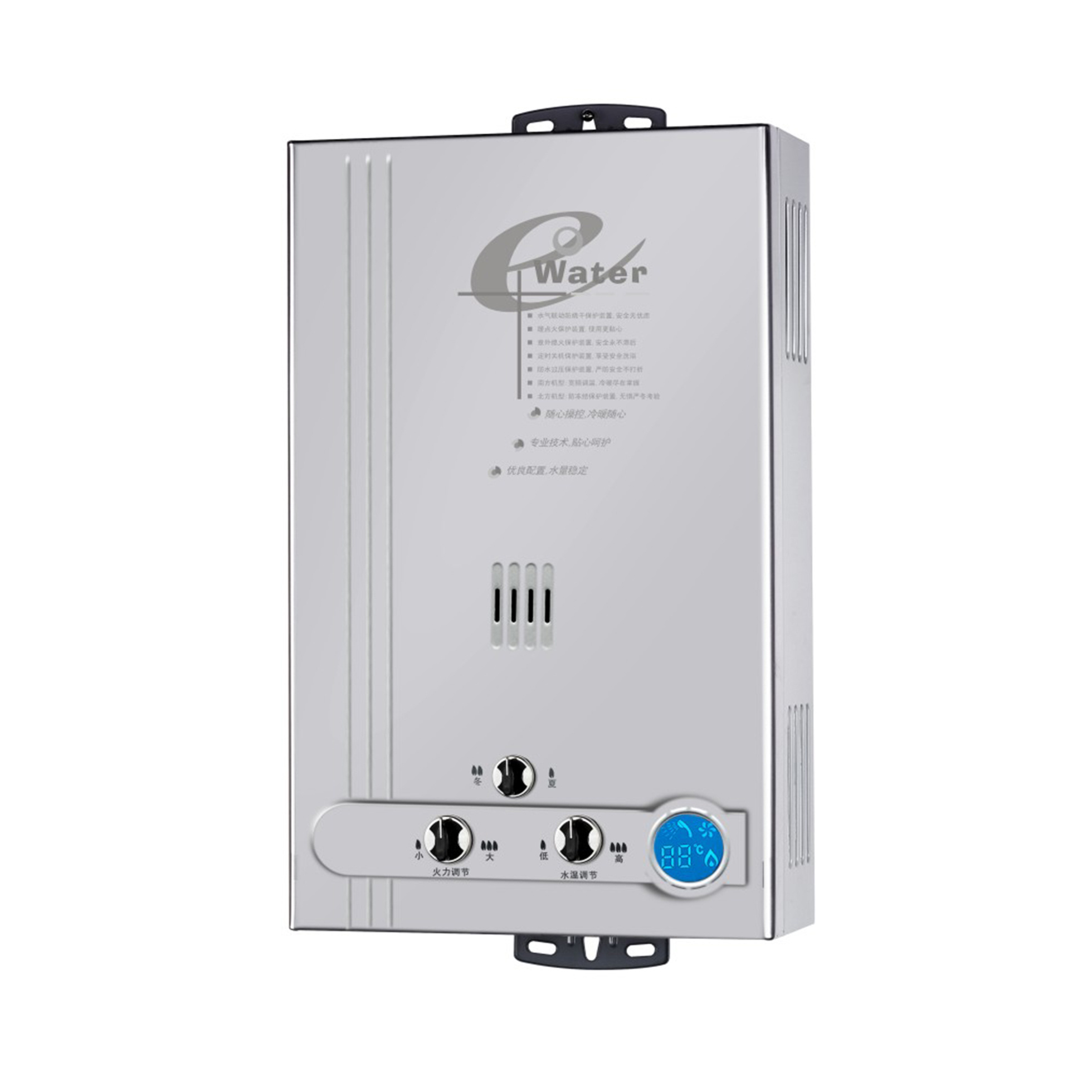 Wall Mounted Geyser Instant Hot Boiler Tankless Gas Water Heater Domestic LPG Gas Geyser Low Pressure NG Water Heater